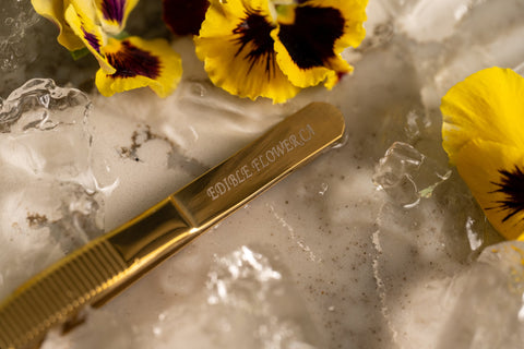 Offset Plating Tweezer - Edibleflower.ca by Heirloom Acres NOTL